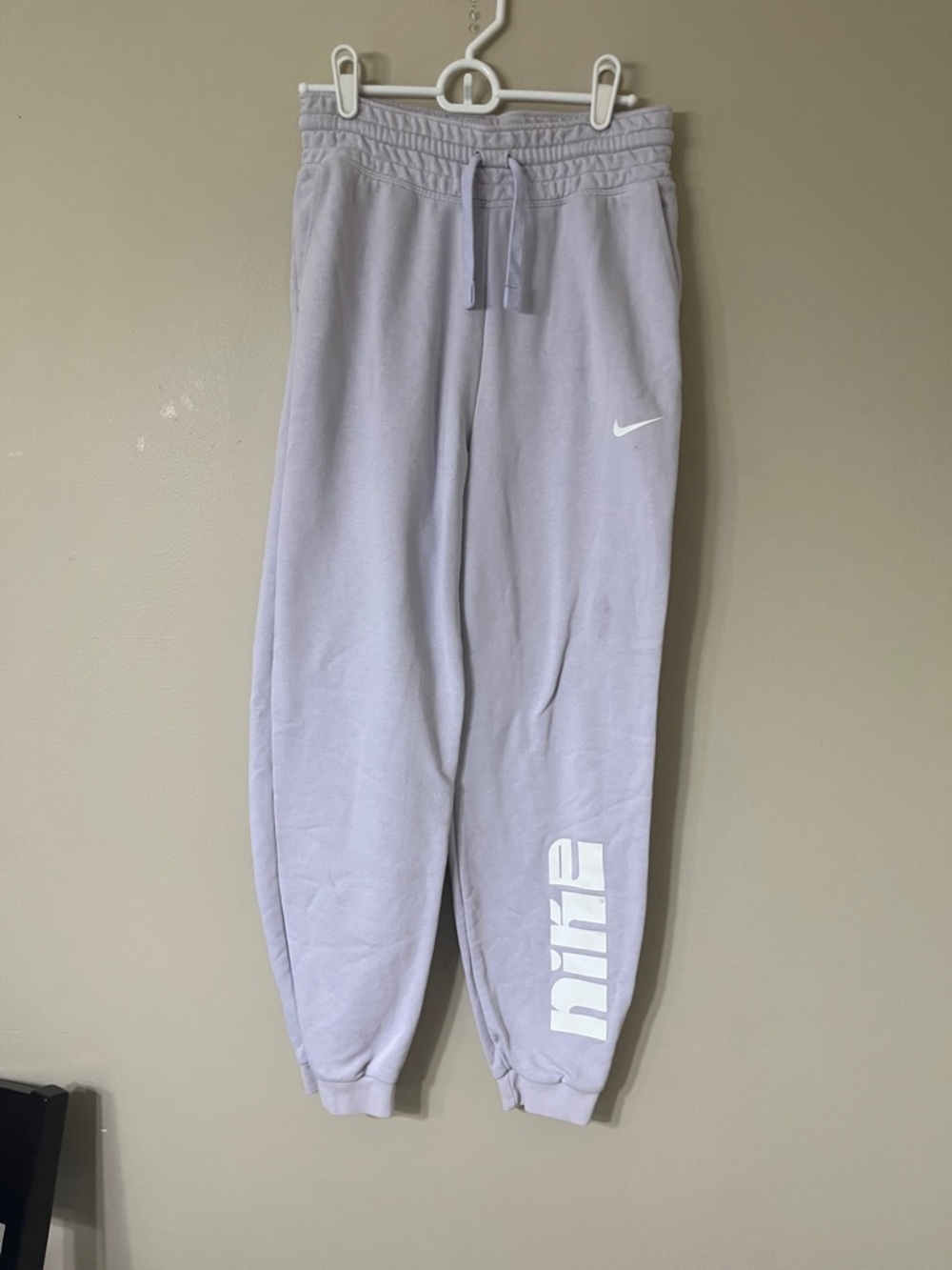 Nike Lavender Logo Joggers with White Swoosh